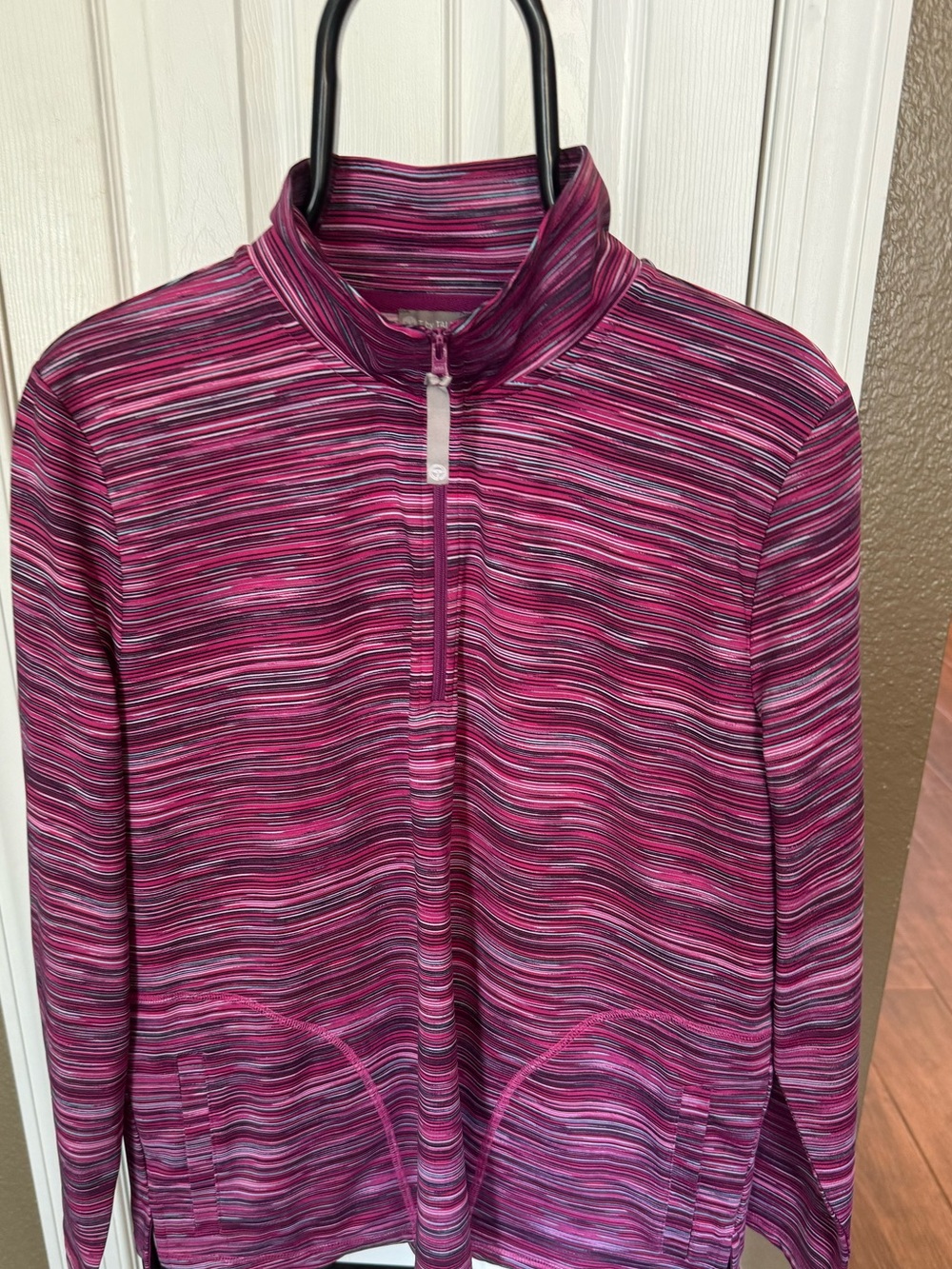 NWT T by TALBOTS Petite XL Striped Quarter-Zip Pullover